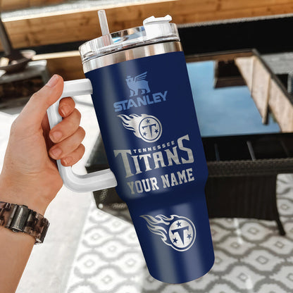 LIMITED EDITION - NEW CUSTOMIZED NFL31 TST TENNESSEE TITANS 40 OZ TUMBLER