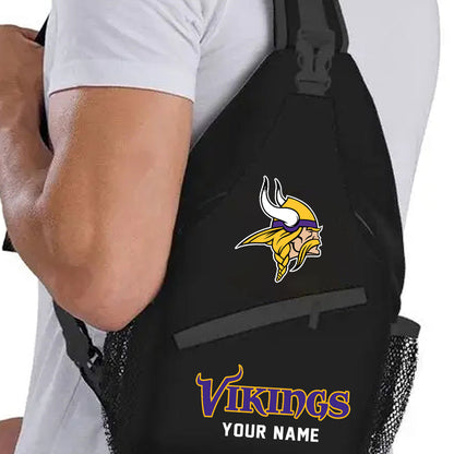 LIMITED EDITION - NEW CUSTOMIZED NFL05 MVK MINNESOTA VIKINGS SLING BAG