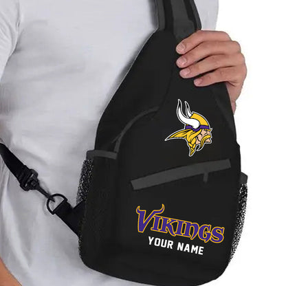 LIMITED EDITION - NEW CUSTOMIZED NFL05 MVK MINNESOTA VIKINGS SLING BAG