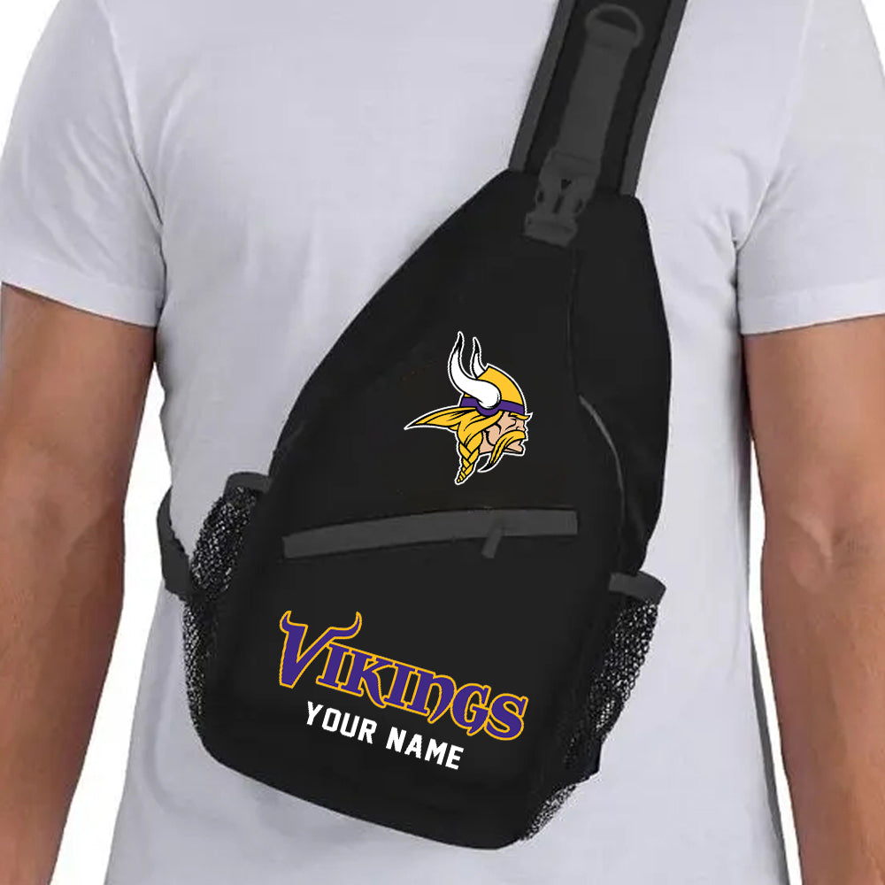 LIMITED EDITION - NEW CUSTOMIZED NFL05 MVK MINNESOTA VIKINGS SLING BAG