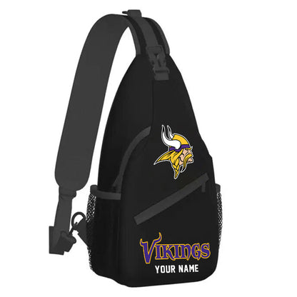 LIMITED EDITION - NEW CUSTOMIZED NFL05 MVK MINNESOTA VIKINGS SLING BAG