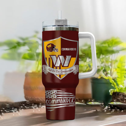 LIMITED EDITION - NEW CUSTOMIZED NFL12 WTC WASHINGTON COMMANDERS 40 OZ TUMBLER