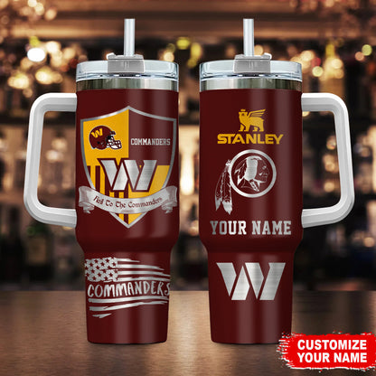 LIMITED EDITION - NEW CUSTOMIZED NFL12 WTC WASHINGTON COMMANDERS 40 OZ TUMBLER