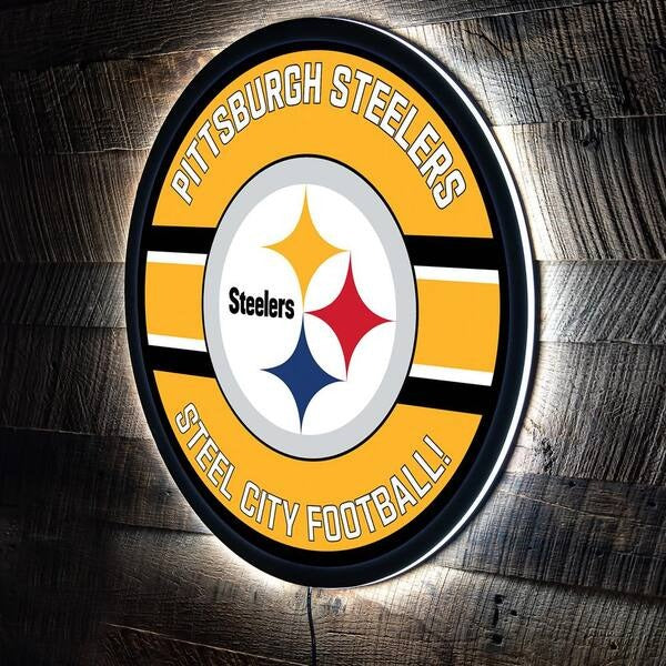 LIMITED EDITION - NEW PREMIUM NFL14 PSB PITTSBURGH STEELERS LED LIGHT WALL DECOR