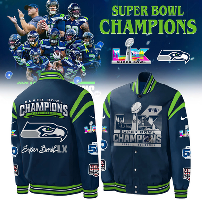 LIMITED EDITION - NEW CUSTOMIZED NFL06 SSH SEATTLE SEAHAWKS CHAMPIONS BASEBALL & BOMBER JACKET 03